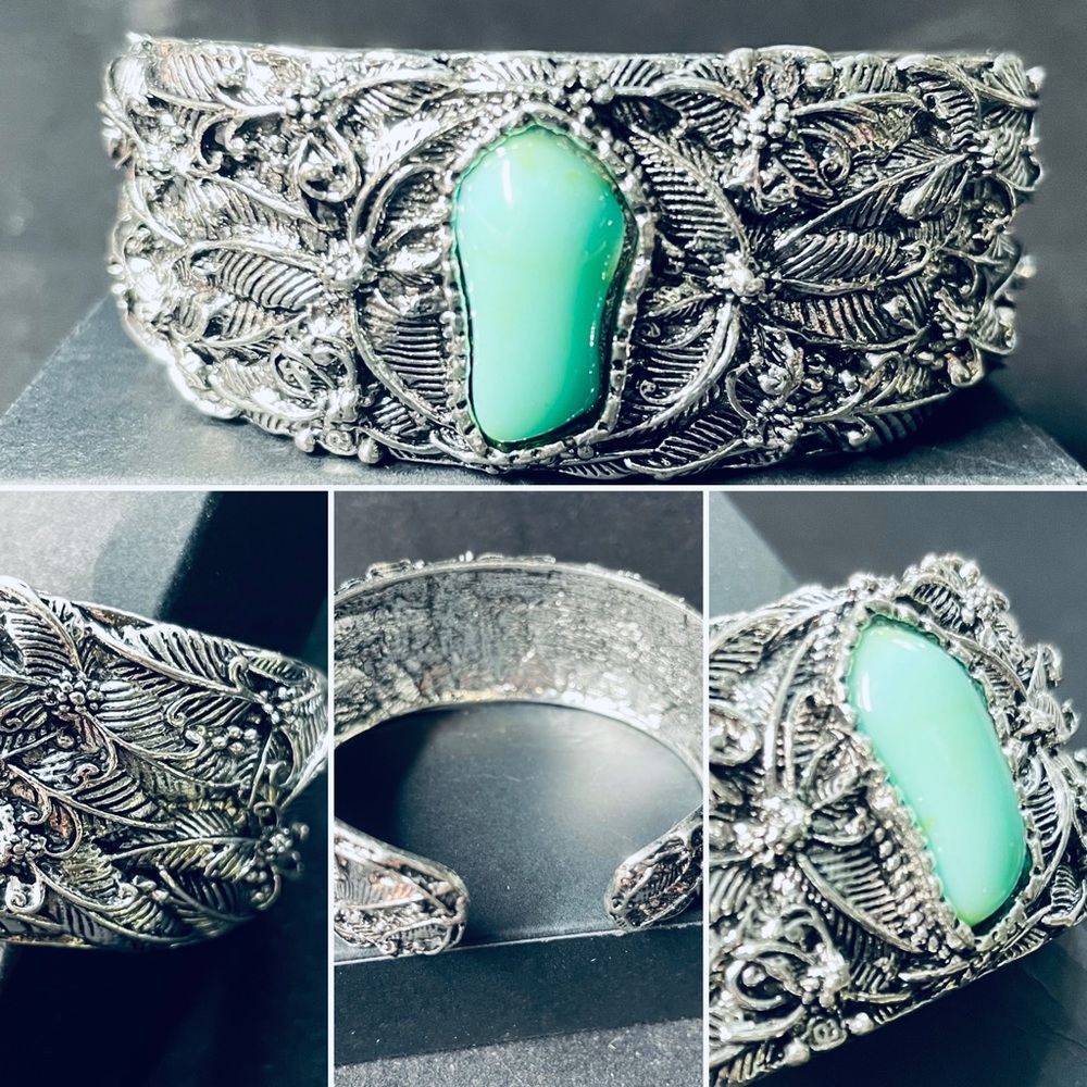 Turquoise Bracelet W/ Gorgeous Silver Detail